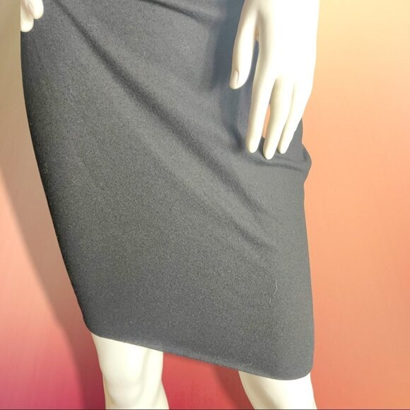 HELMUT Lang Sonar Wool Asymmetrical Black Dress Size P (XS) - Picture 6 of 15